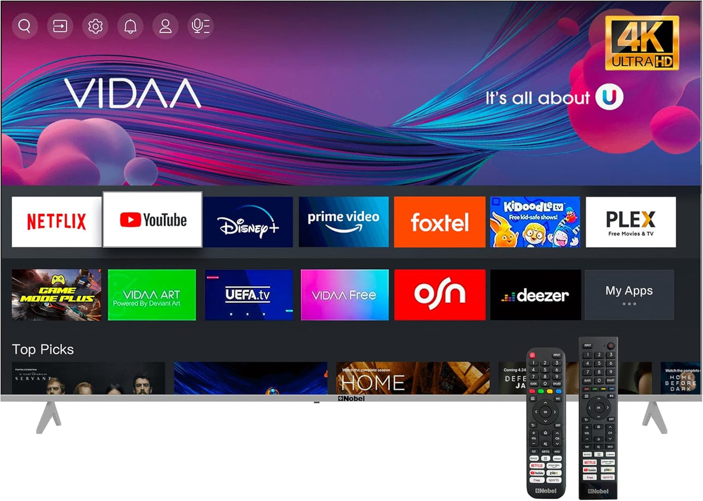 تلفزيون نوبل دايموند الذكي مقاس 85 بوصة